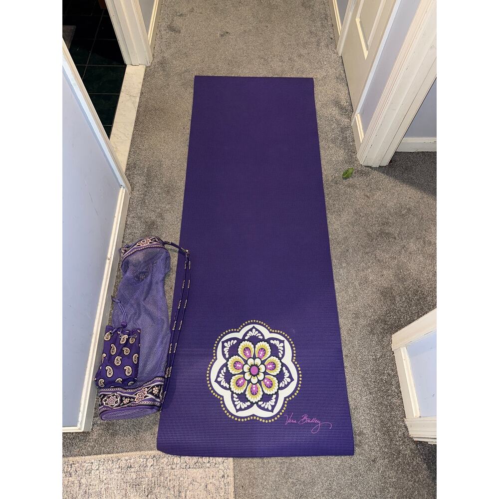 Vera Bradley mandala print yoga mat with carrying bag